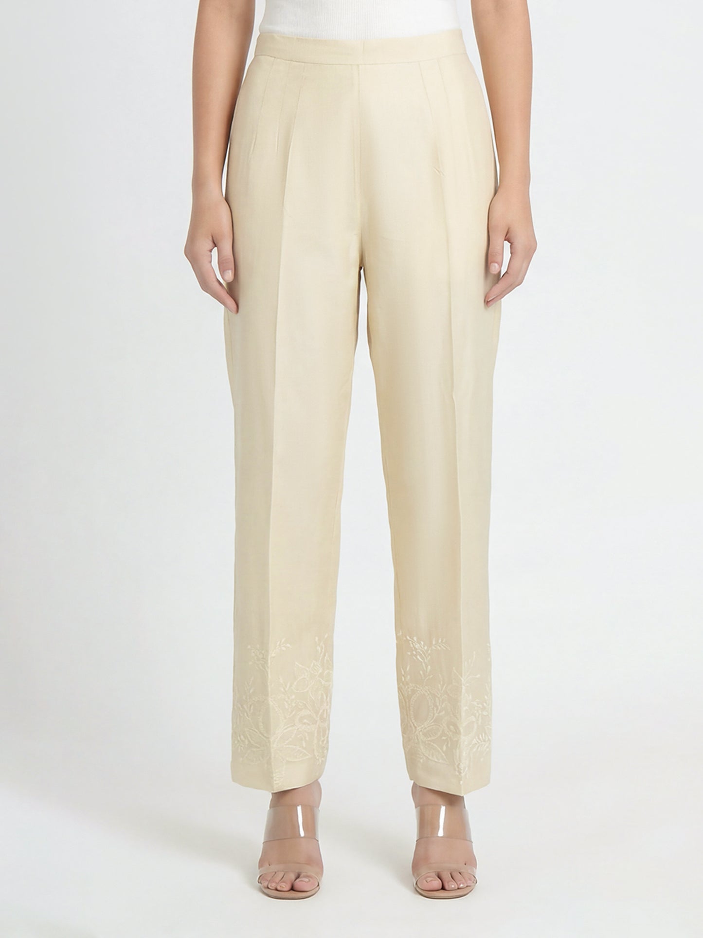 Cambric Trousers- Embroidered (Pret)