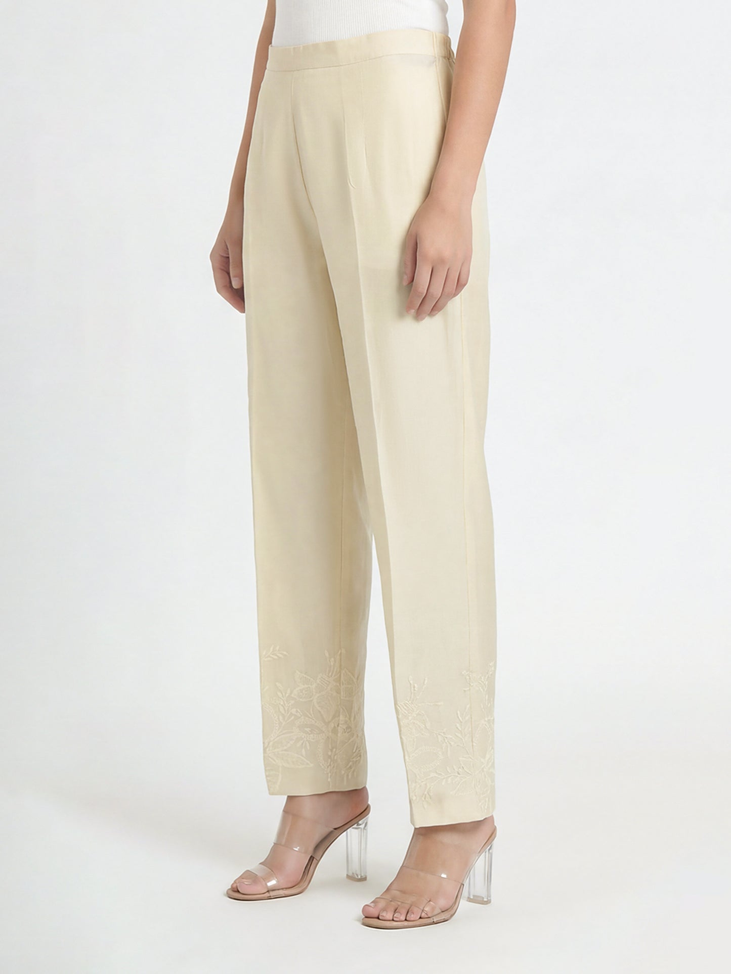 Cambric Trousers- Embroidered (Pret)