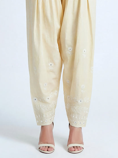 Cambric Shalwar- Embroidered (Pret)