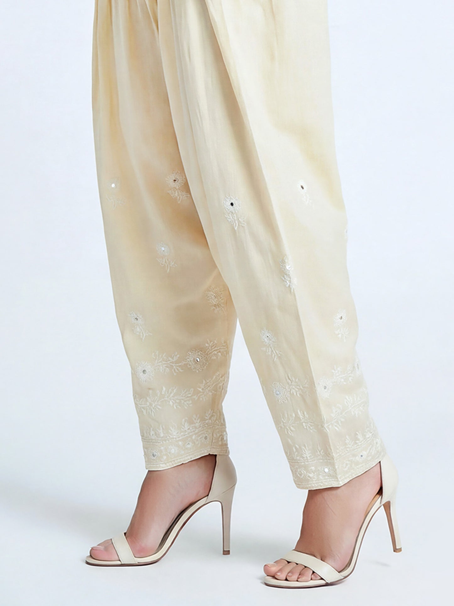 Cambric Shalwar- Embroidered (Pret)
