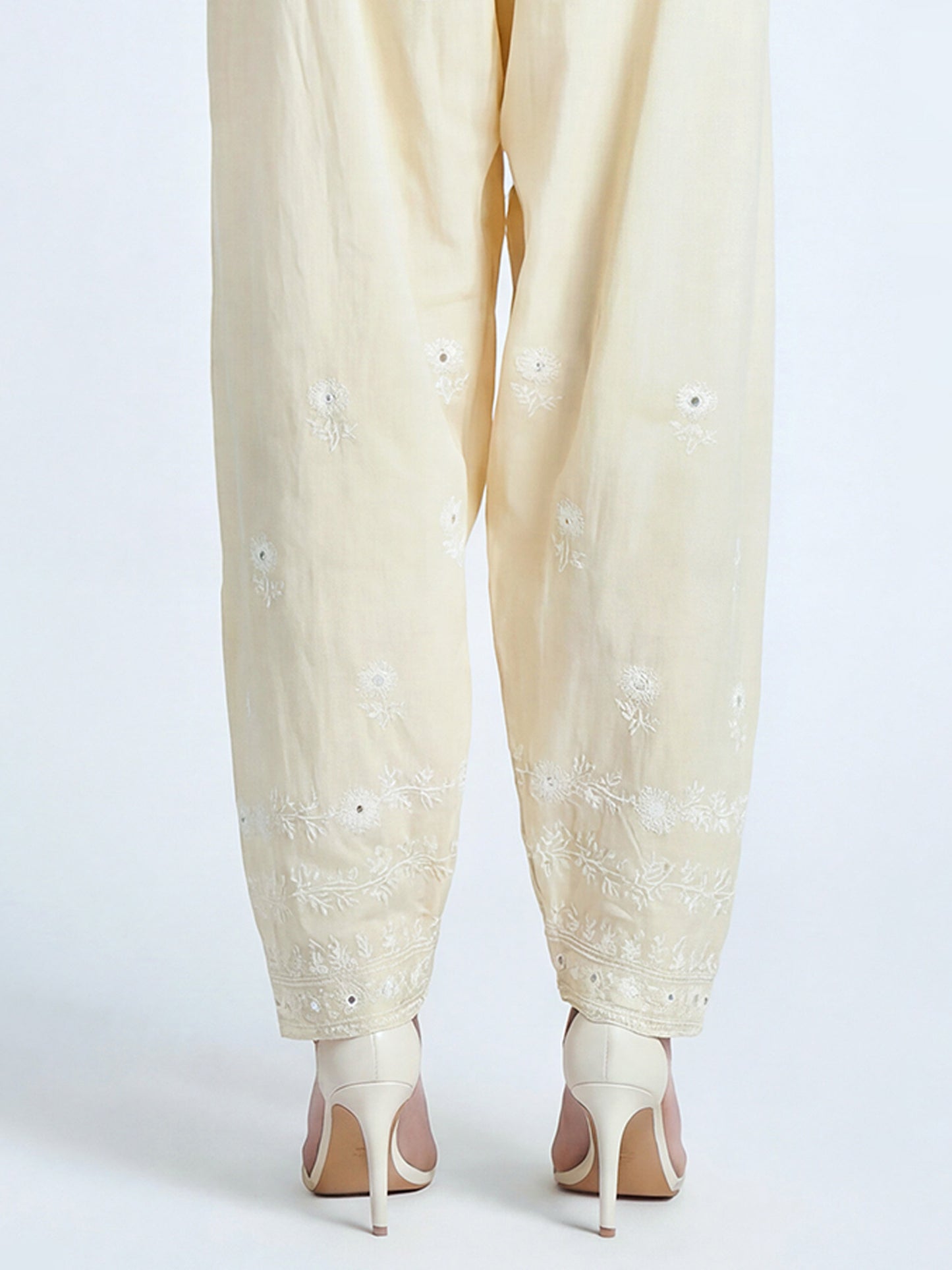 Cambric Shalwar- Embroidered (Pret)