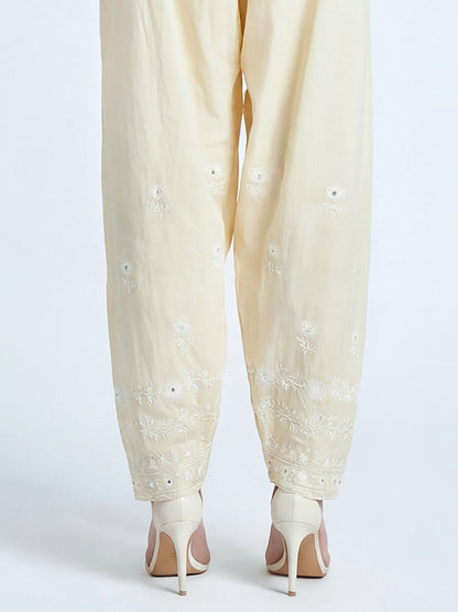 Cambric Shalwar- Embroidered (Pret)