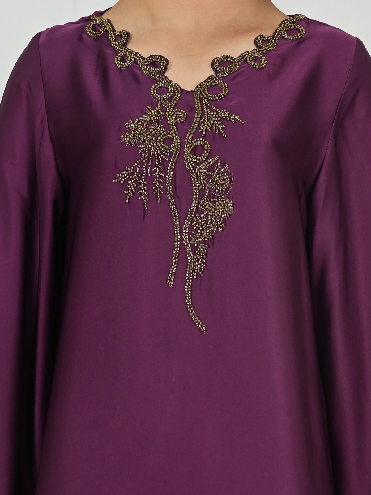 Silk Kaftan- Embellished (Pret)