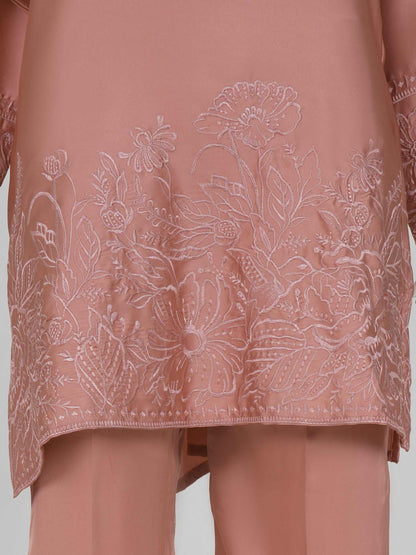 Silk Co-ord Set- Embroidered