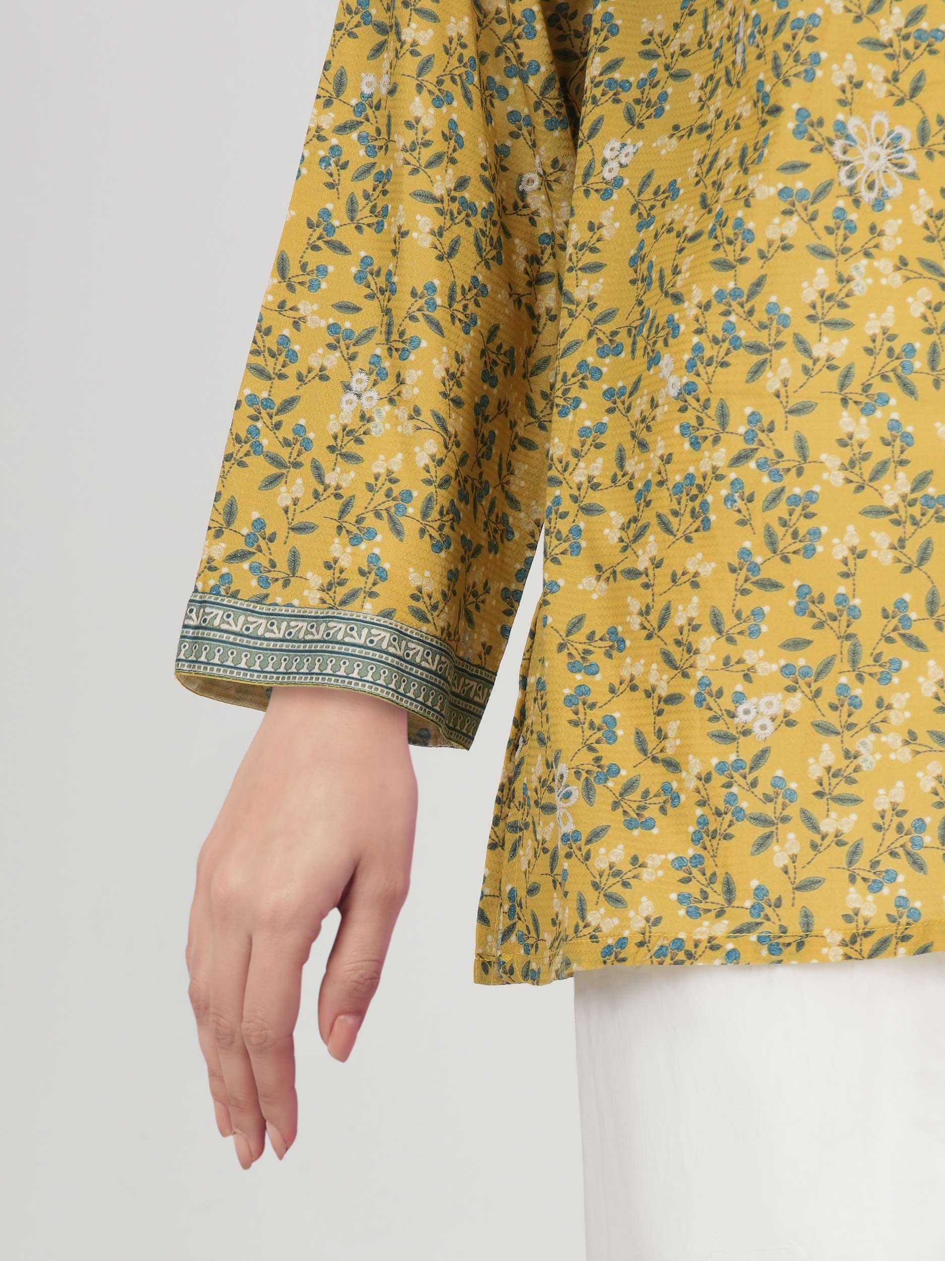 Lawn Texture Kurti- Embroidered (Pret)