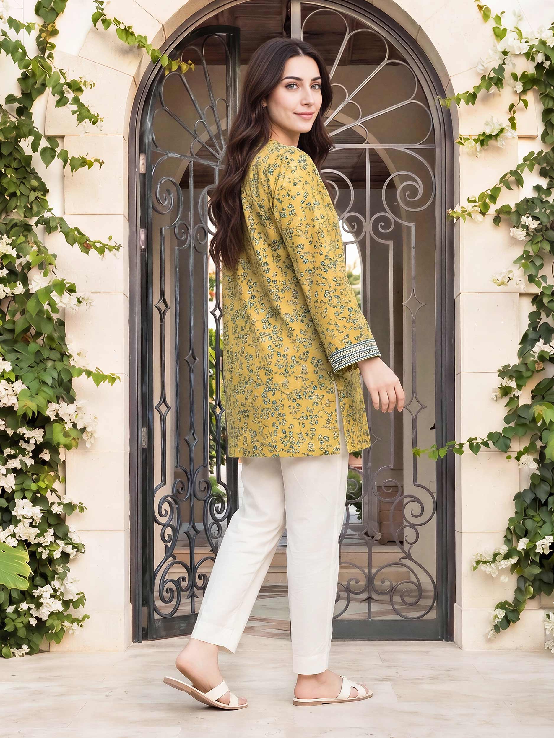 Lawn Texture Kurti- Embroidered (Pret)