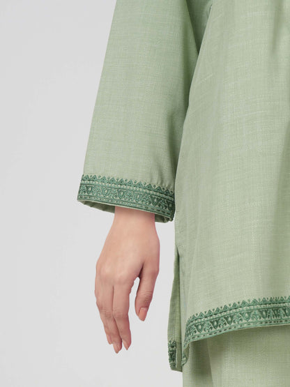 Yarn Dyed Co-ord Set- Embroidered