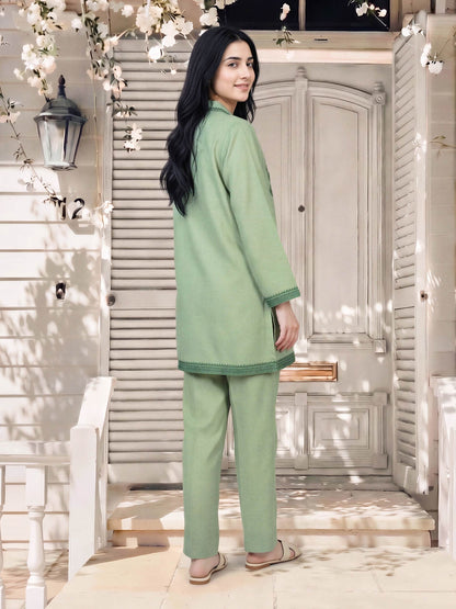 Yarn Dyed Co-ord Set- Embroidered