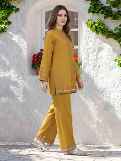 Lawn Co-ord Set- Embroidered