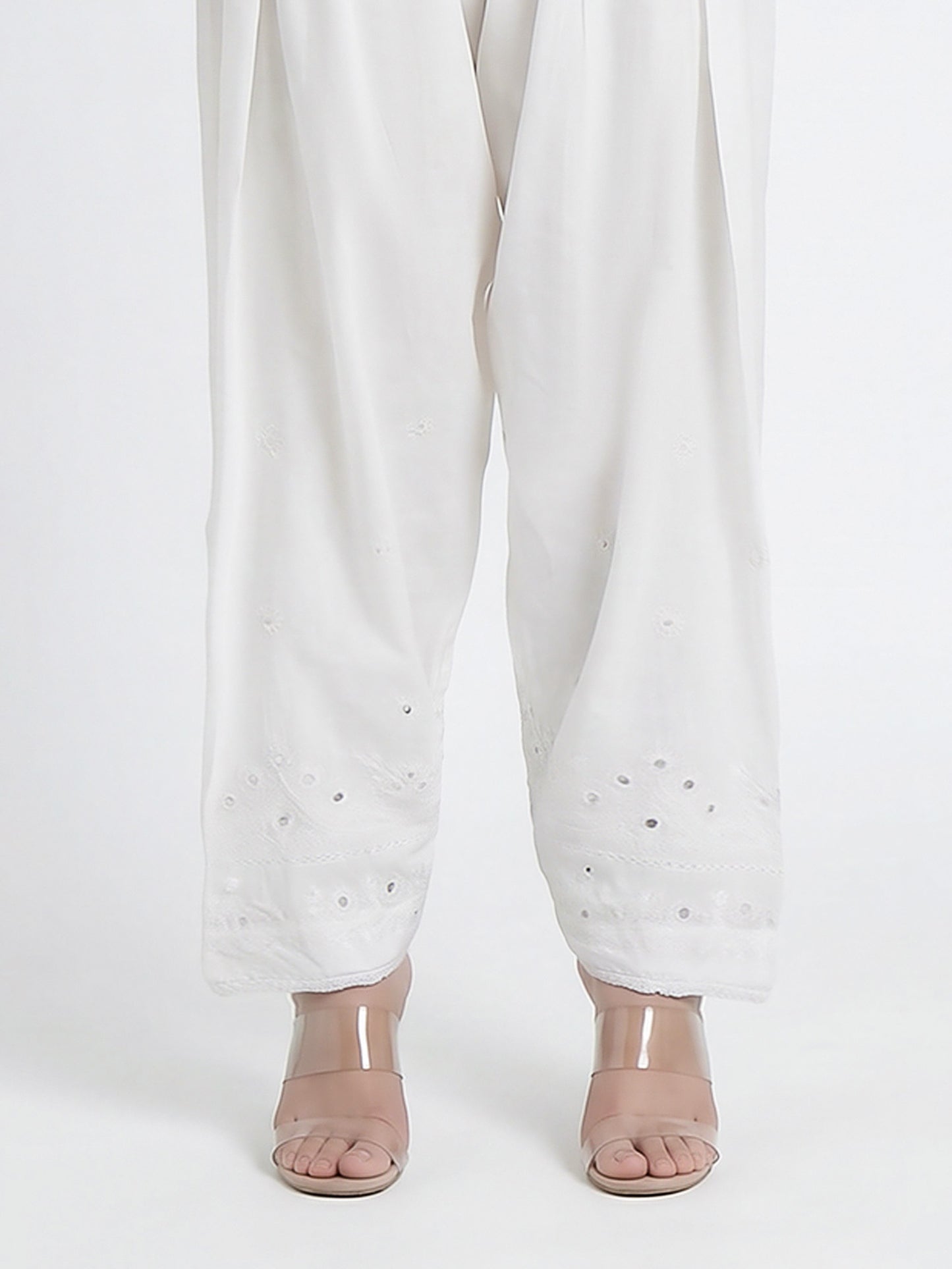 Cambric Shalwar- Embroidered (Pret)