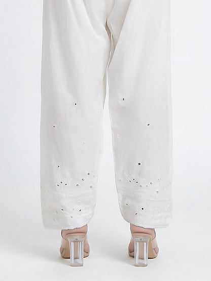 Cambric Shalwar- Embroidered (Pret)