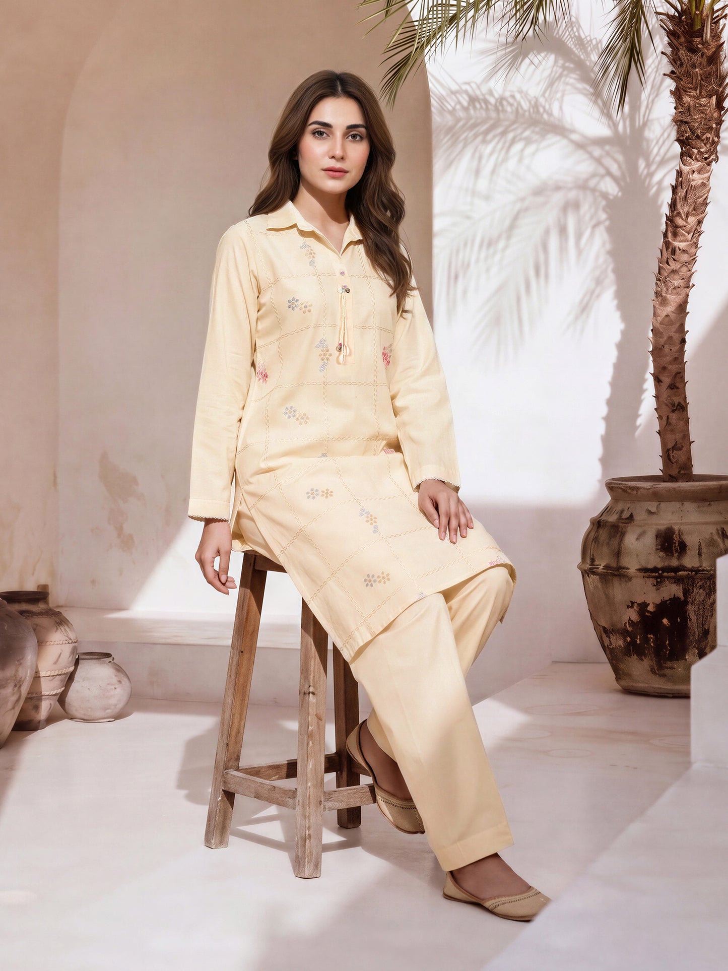 2 Piece Lawn Suit- Embroidered (Pret)