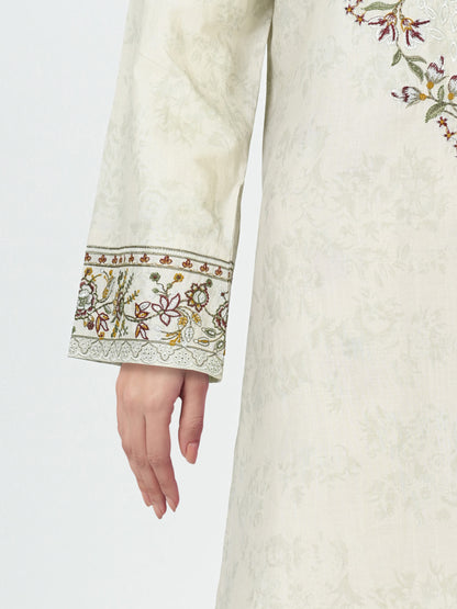 2 Piece Lawn Slub Suit- Embroidered (Pret)
