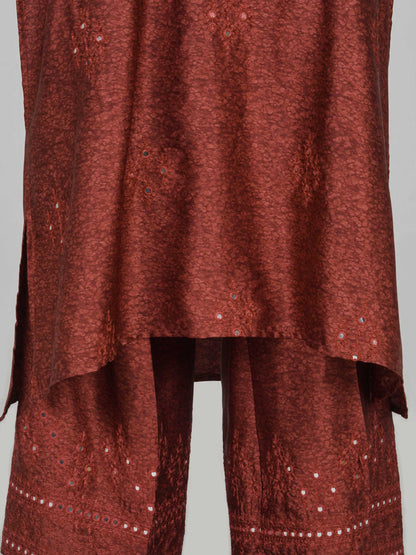 2 Piece Silk Suit- Embroidered (Pret)