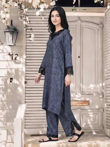 2 Piece Silk Suit- Embroidered (Pret)