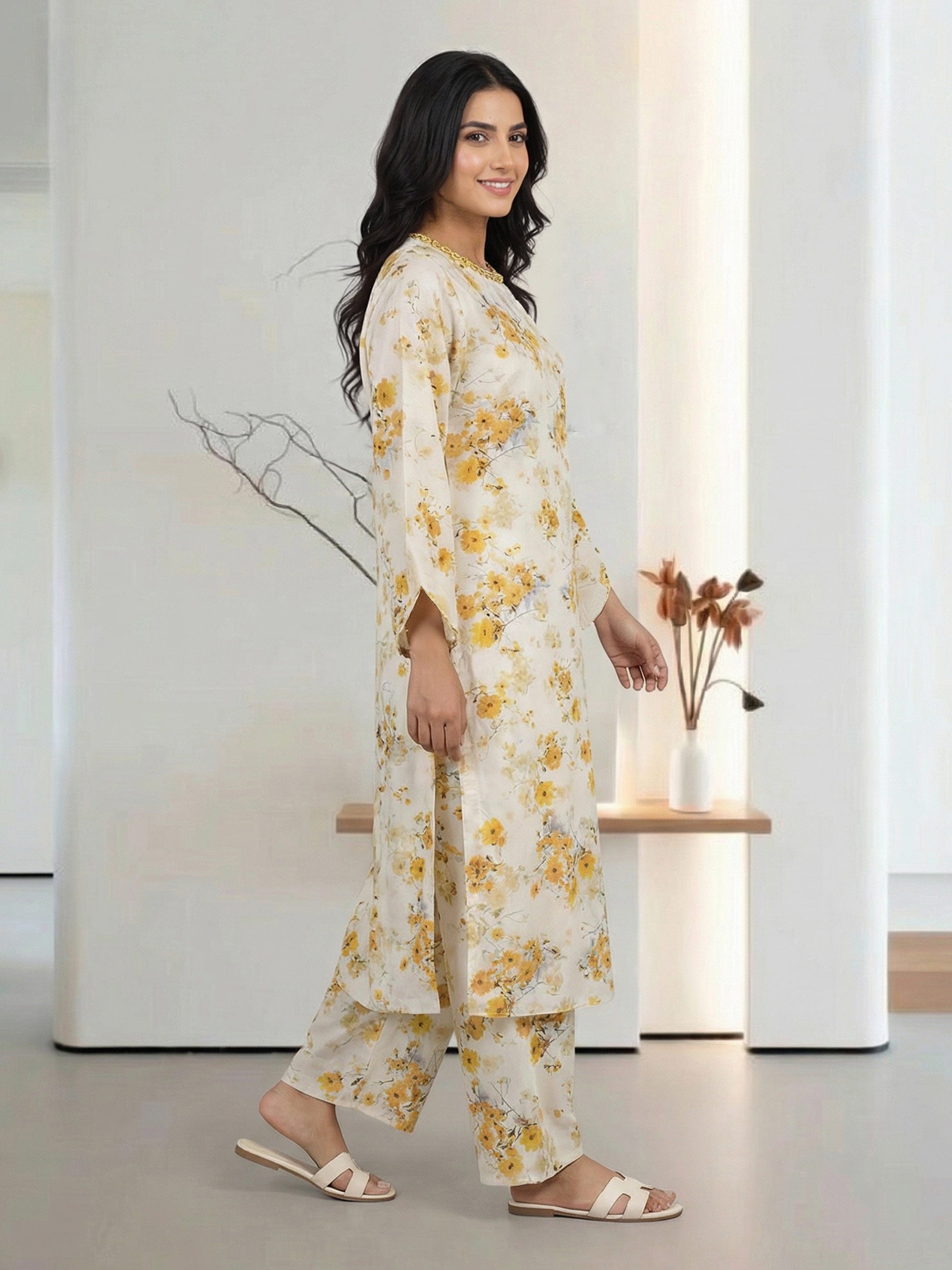 2 Piece Silk Suit (Pret) – Limelightpk