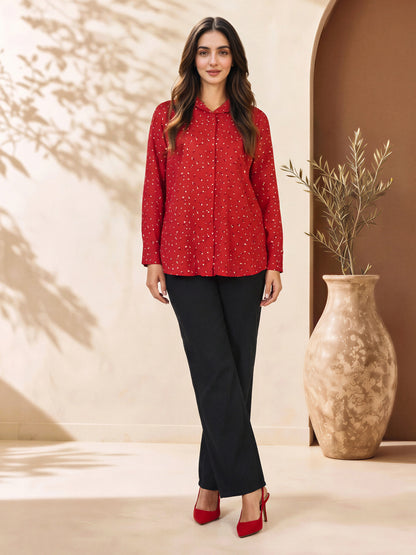 Petal Button-down Top