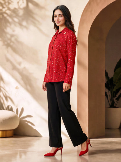 Petal Button-down Top