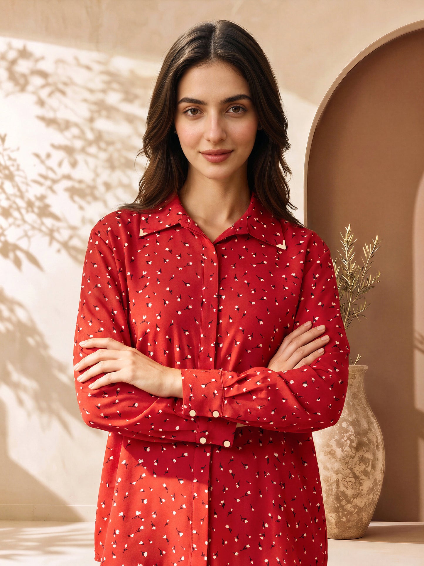 Petal Button-down Top