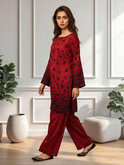 2 Piece Silk Suit- Embroidered (Pret)