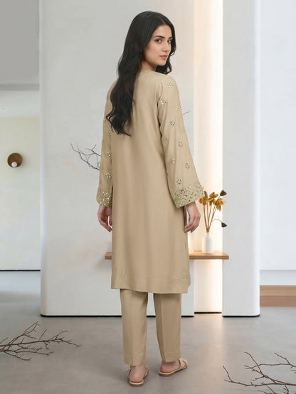 2 Piece Silk Suit-Embroidered (Pret)