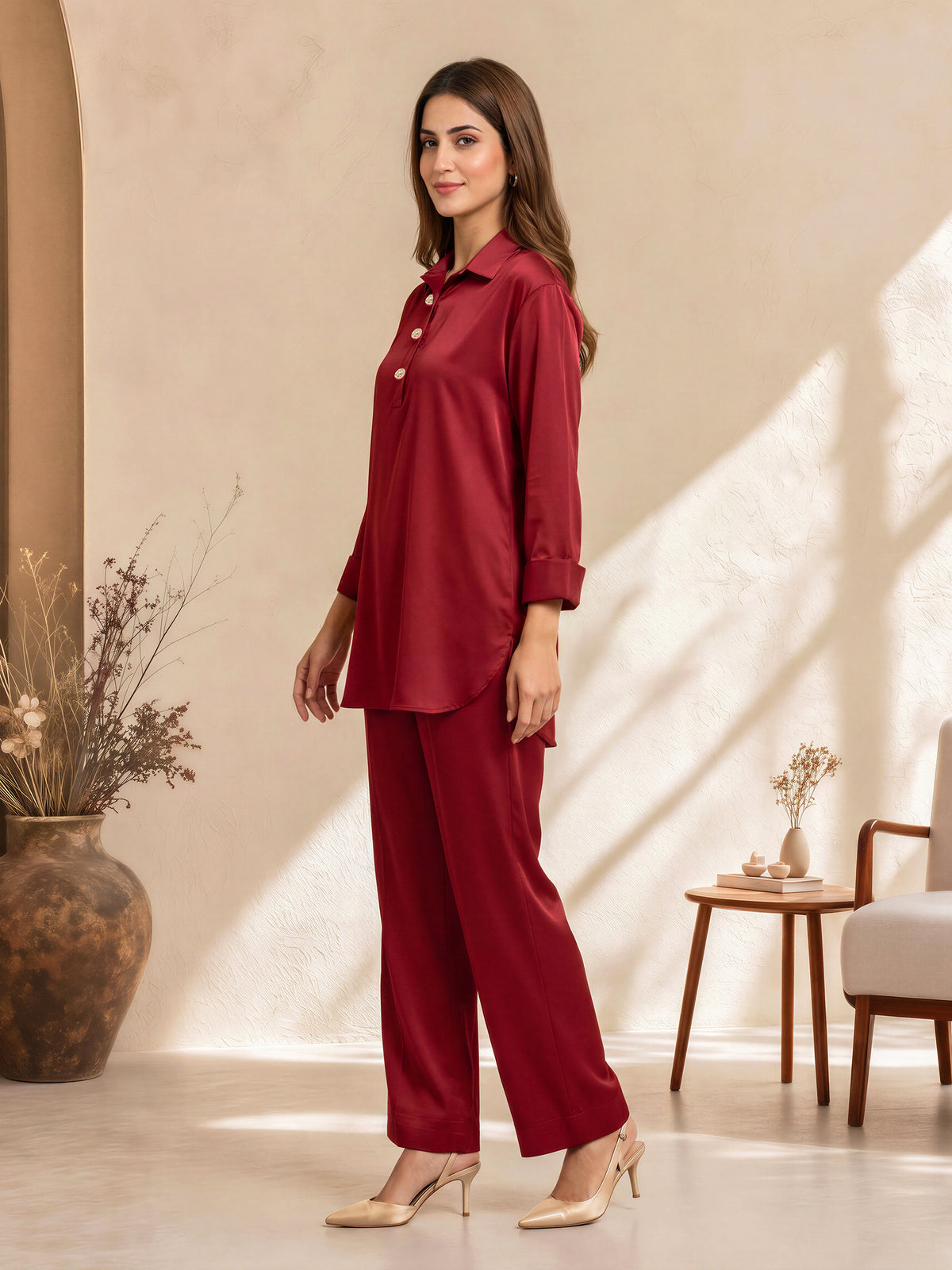 Flowy Collared Co-ord
