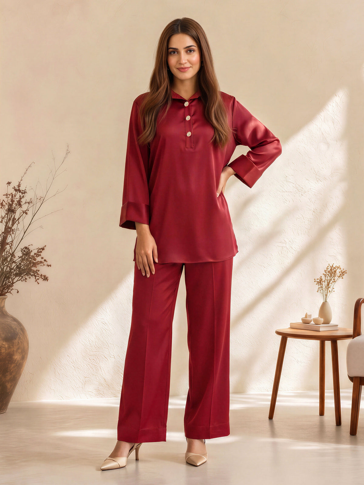 Flowy Collared Co-ord