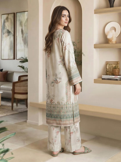 2 Piece Silk Suit- Embellished (Pret)