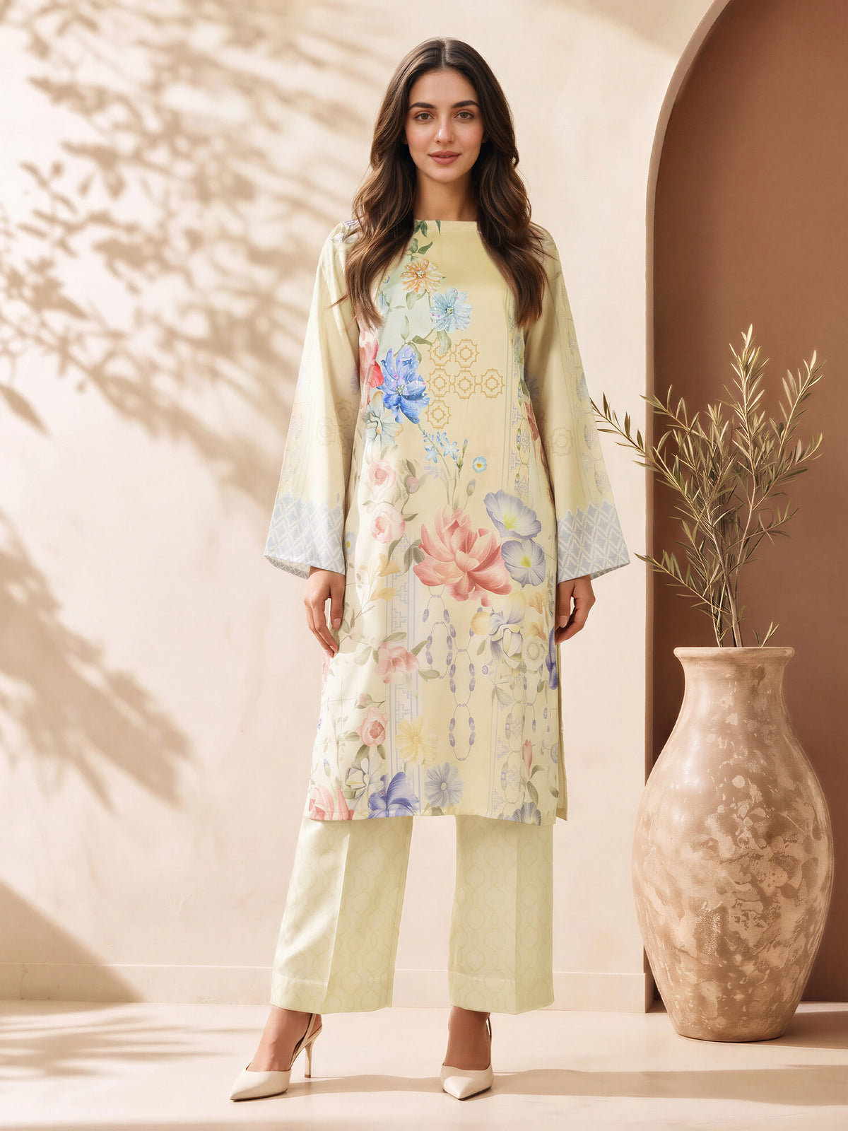 2 Piece Silk Suit (Pret)