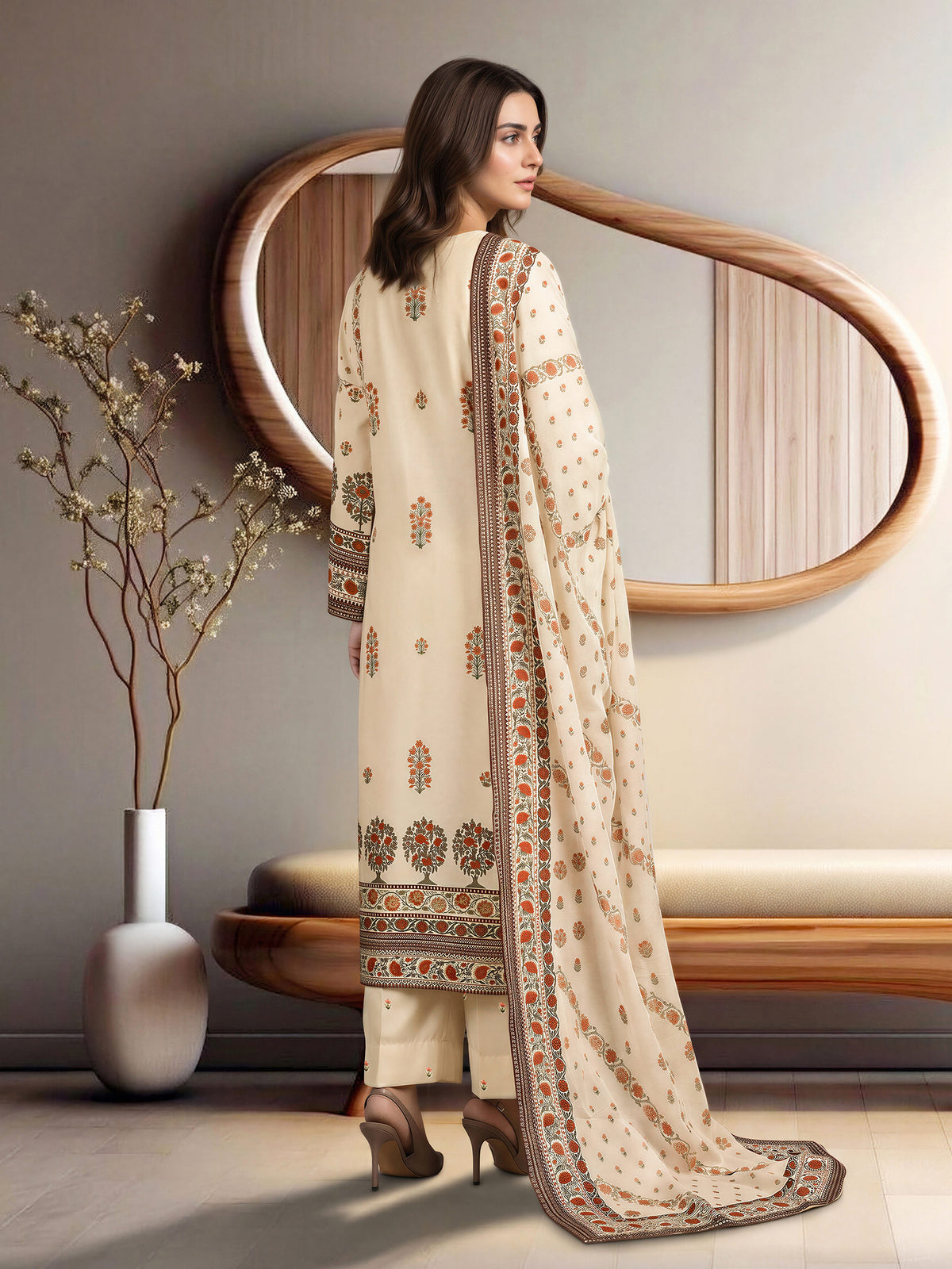 3 Piece Silk Suit (Pret)