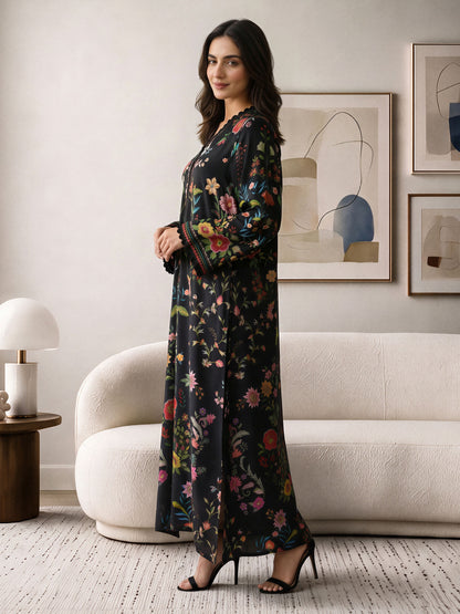 Silk Kaftan- Embellished (Pret)
