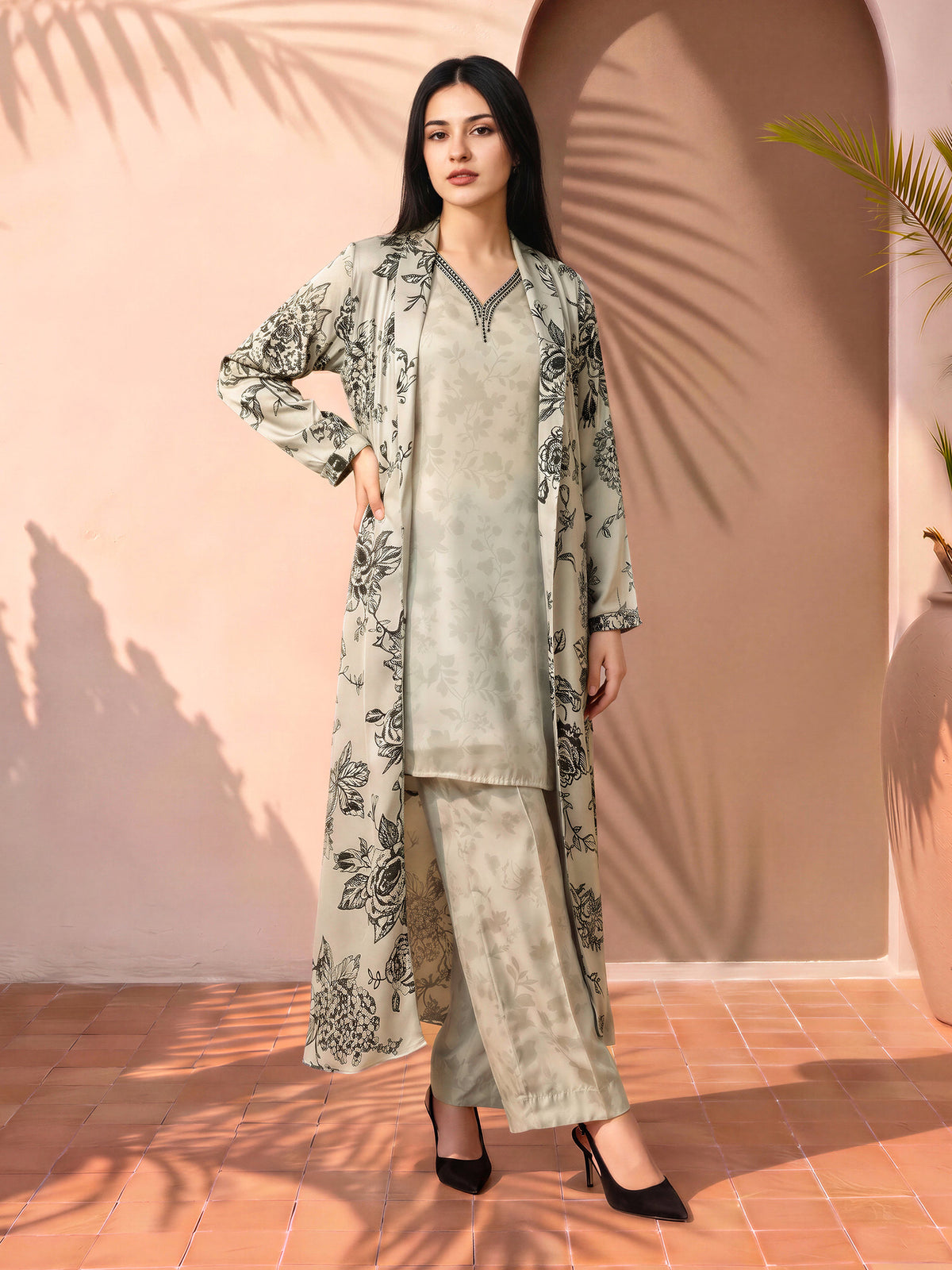 2 Piece Silk Suit (Pret)