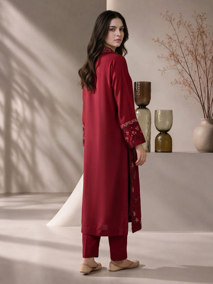 2 Piece Silk Suit- Embroidered (Pret)