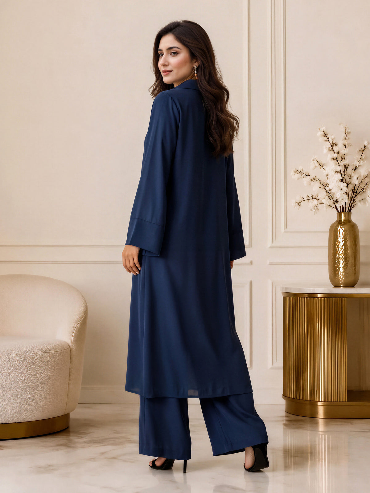 2 Piece Silk Suit- Embroidered (Pret)