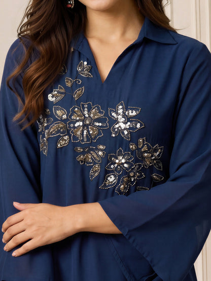 2 Piece Silk Suit- Embroidered (Pret)