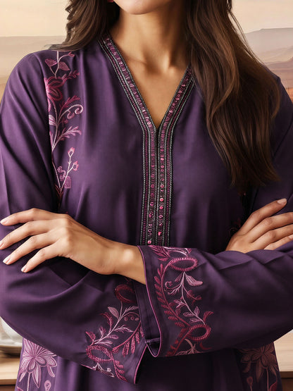 2 Piece Silk Suit- Embroidered (Pret)