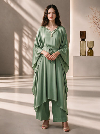 2 Piece Premium Silk Kaftan Suit (Pret)