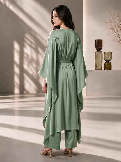 2 Piece Premium Silk Kaftan Suit (Pret)