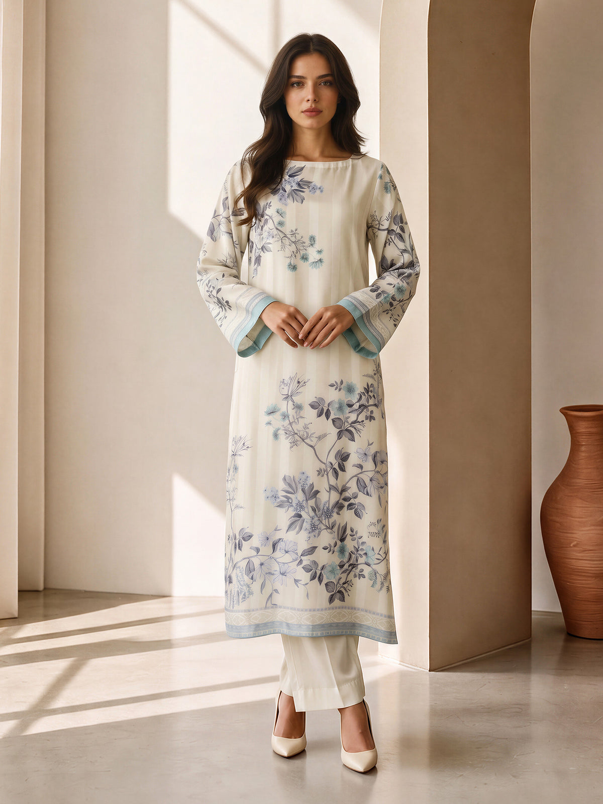 2 Piece Silk Suit (Pret)