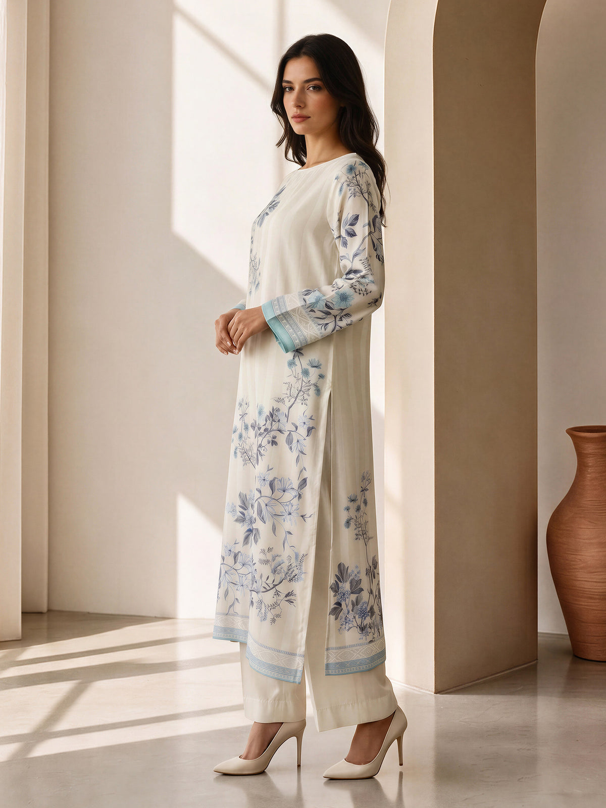 2 Piece Silk Suit (Pret)