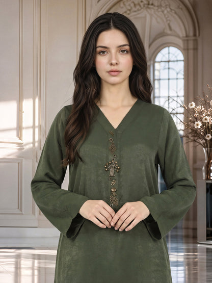 2 Piece Silk Texture Suit (Pret)