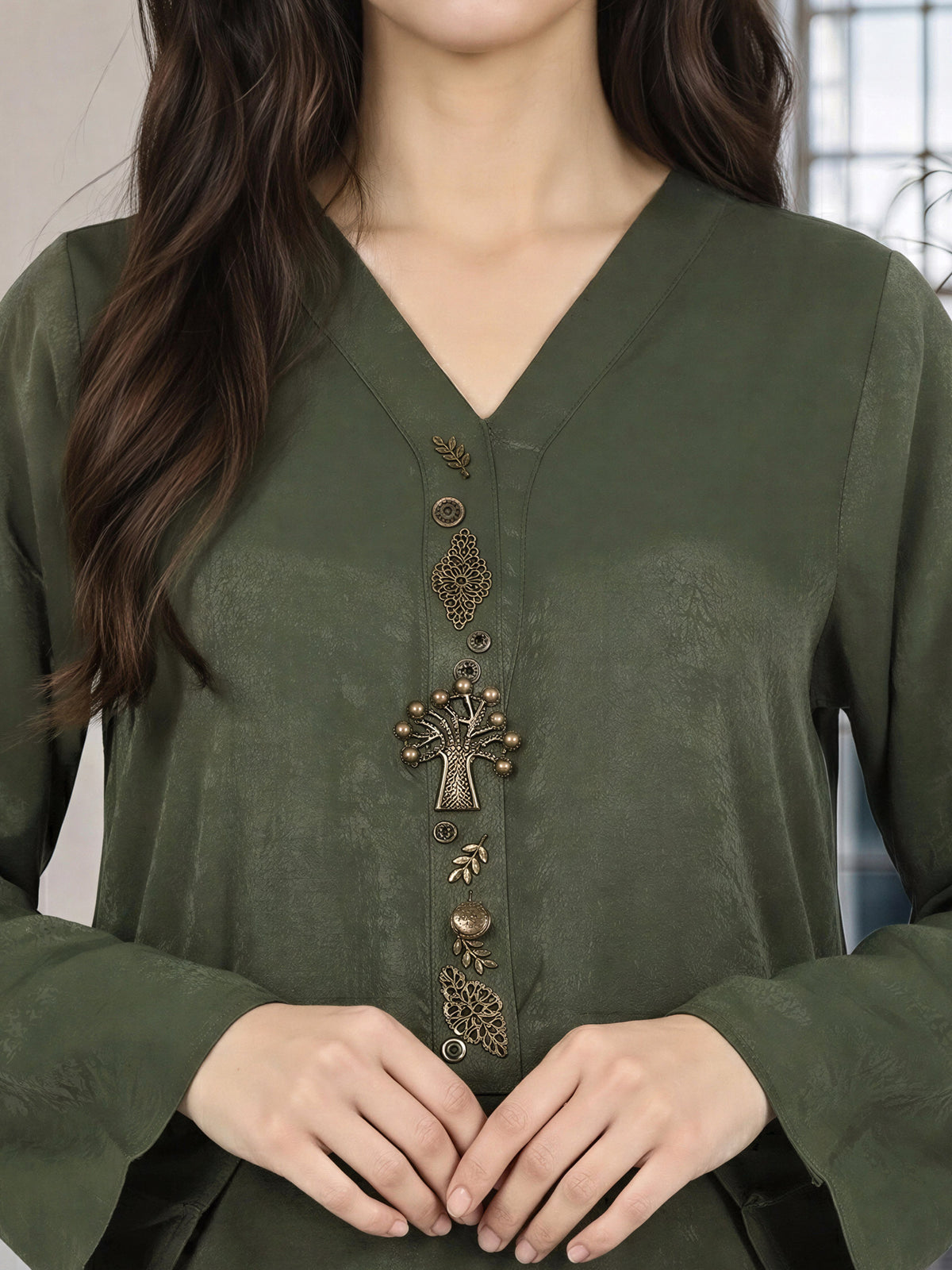 2 Piece Silk Texture Suit (Pret)