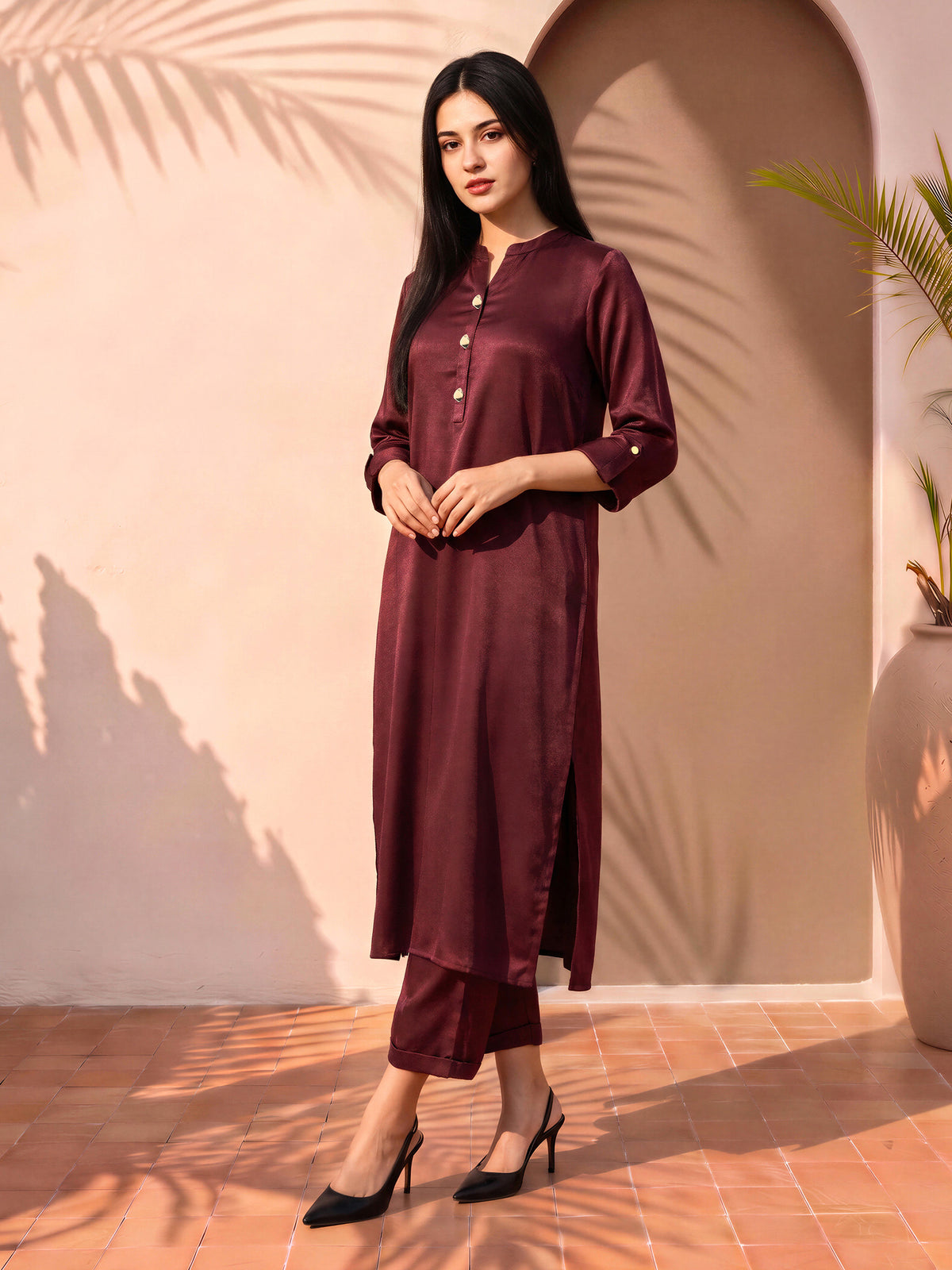 2 Piece Silk Suit (Pret)