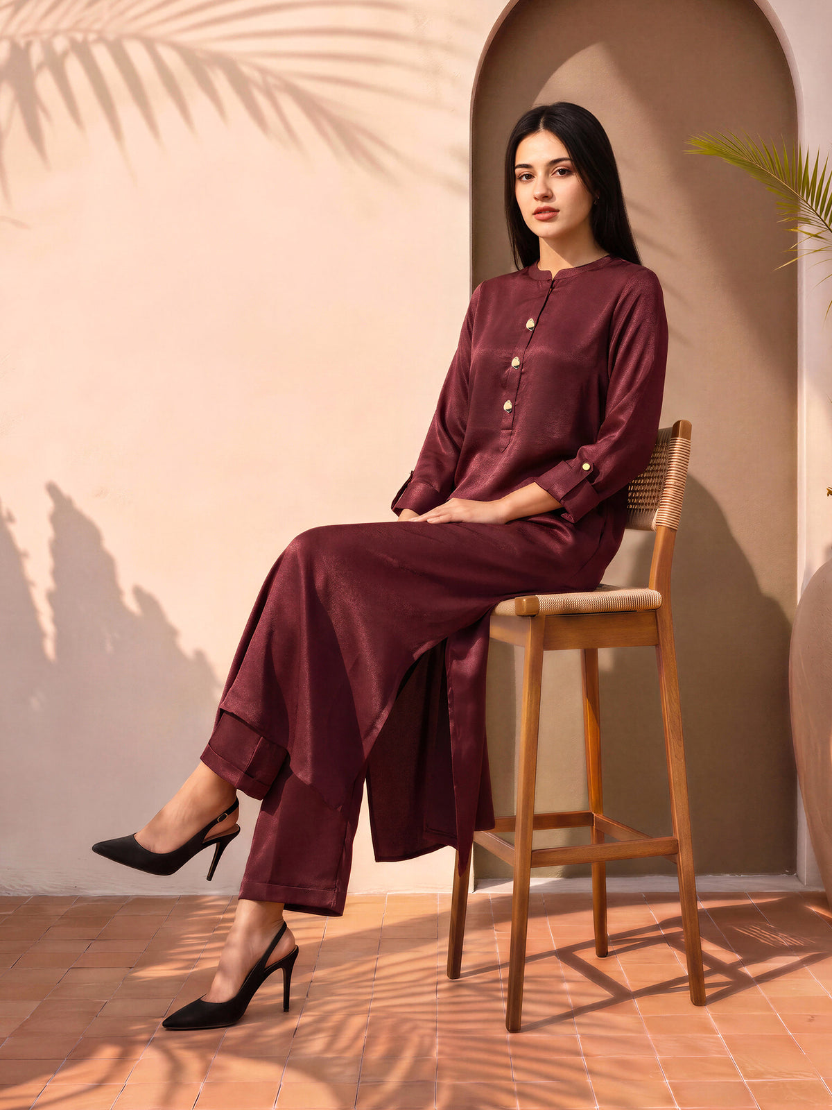2 Piece Silk Suit (Pret)