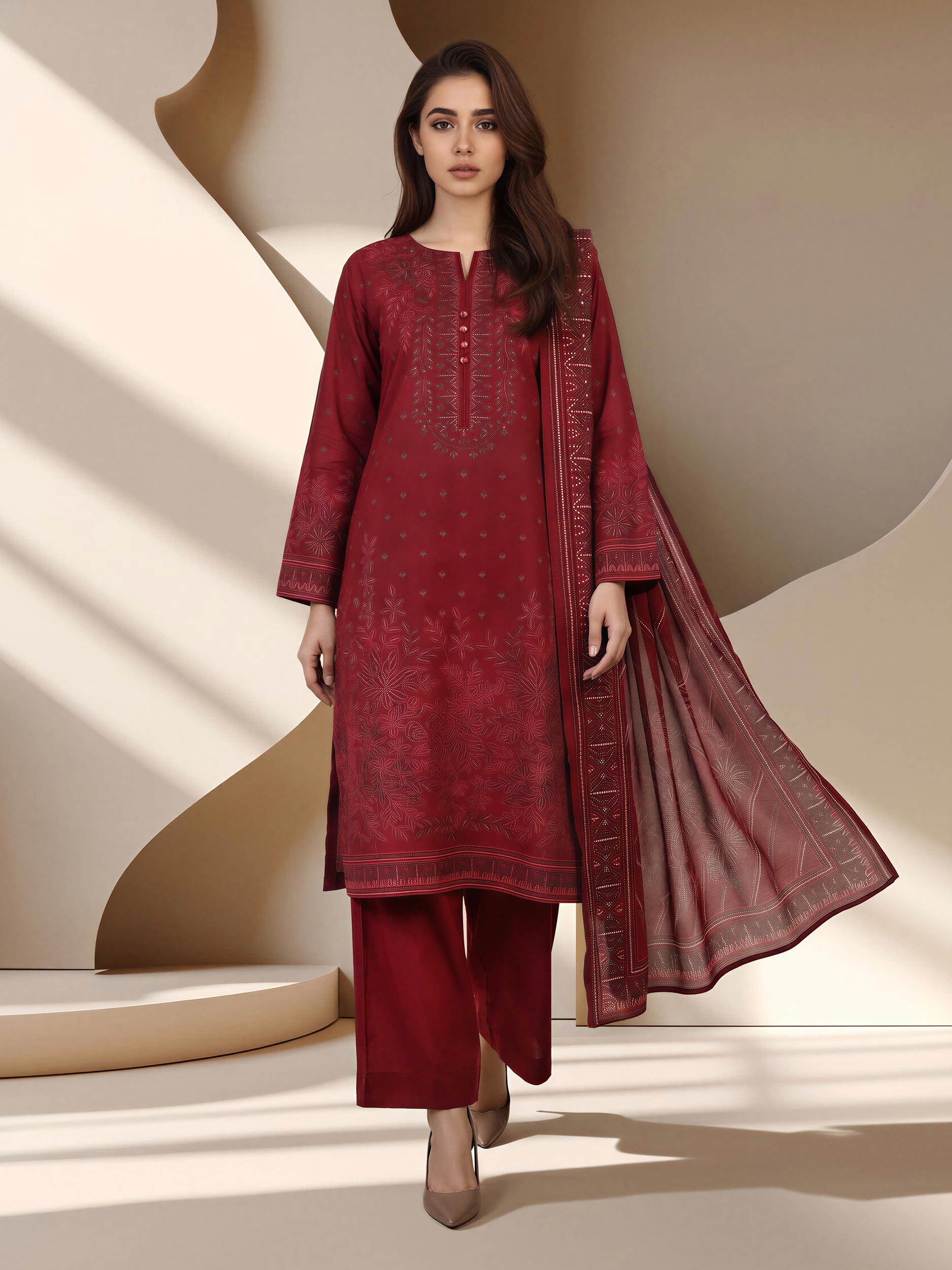 3 Piece Lawn Suit (Pret)
