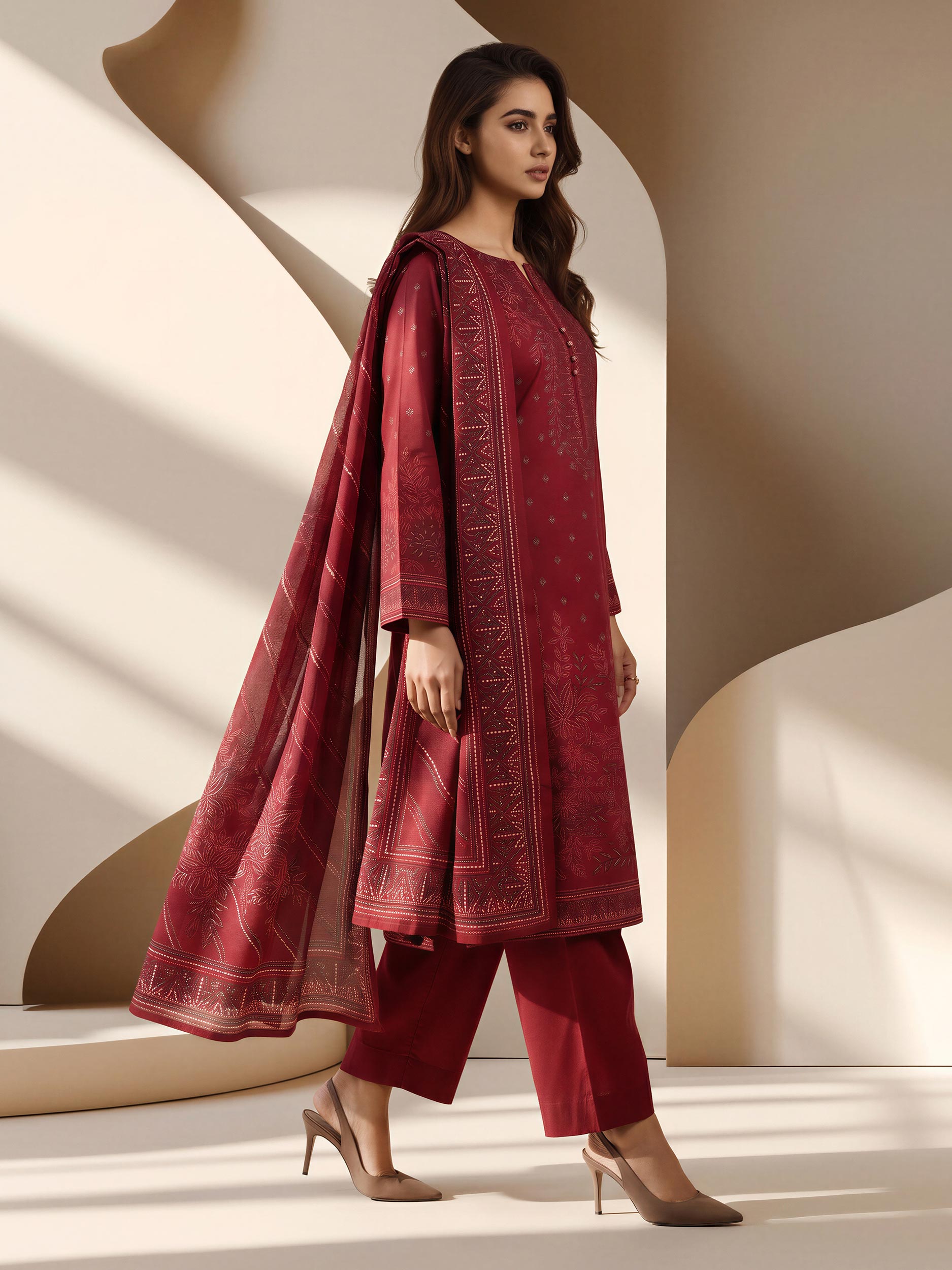 3 Piece Lawn Suit (Pret)