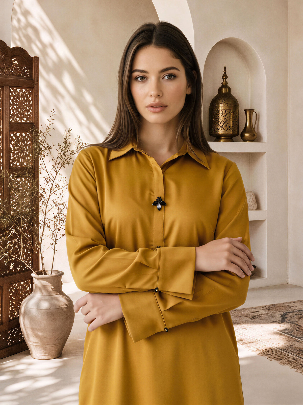 2 Piece Silk Suit- Embellished (Pret)