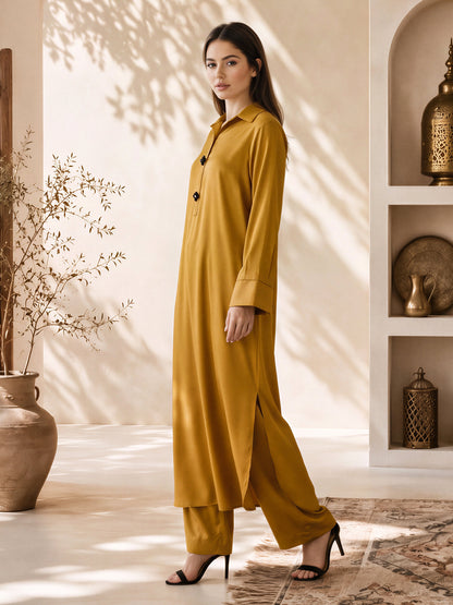 2 Piece Silk Suit- Embellished (Pret)