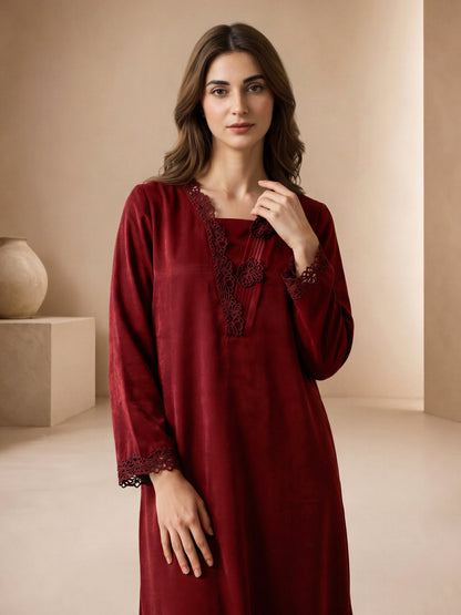 2 Piece Silk Suit- Embroidered (Pret)