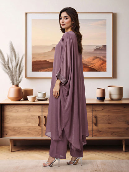 2 Piece Silk Suit- Embellished (Pret)